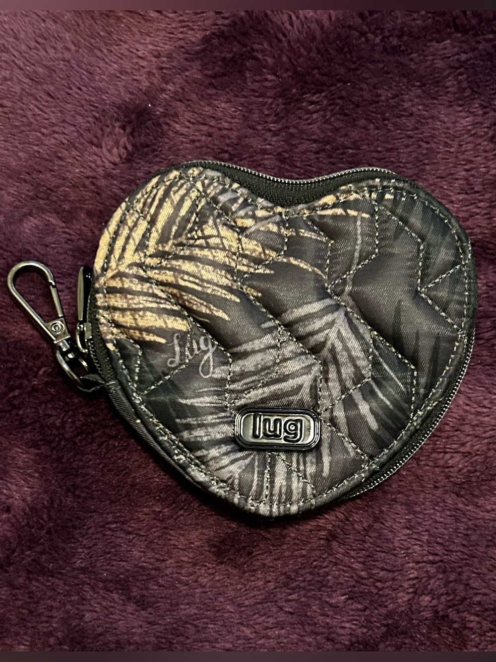 Lug heart pouch Tropical Fog